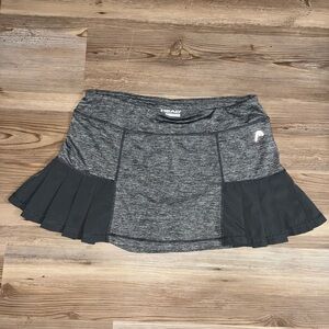 Gray Pleated Head Women's Tennis Skirt
